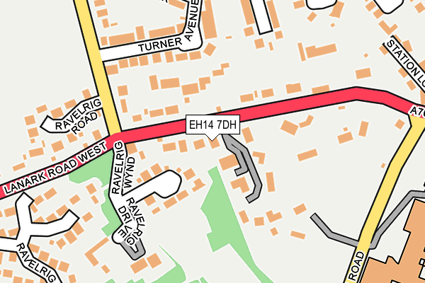 EH14 7DH map - OS OpenMap – Local (Ordnance Survey)