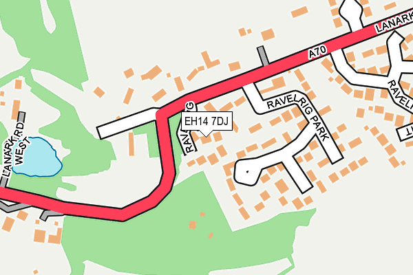 EH14 7DJ map - OS OpenMap – Local (Ordnance Survey)
