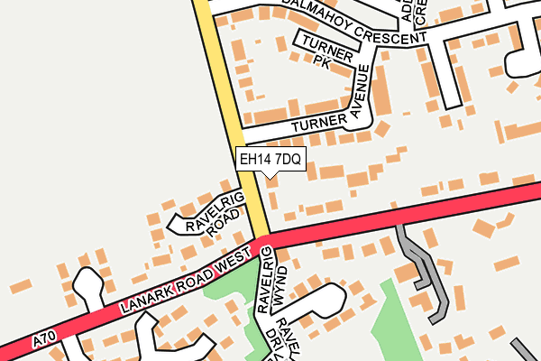 EH14 7DQ map - OS OpenMap – Local (Ordnance Survey)