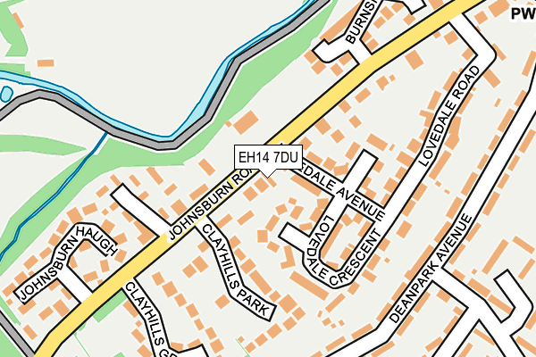 EH14 7DU map - OS OpenMap – Local (Ordnance Survey)