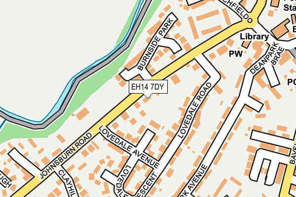 EH14 7DY map - OS OpenMap – Local (Ordnance Survey)