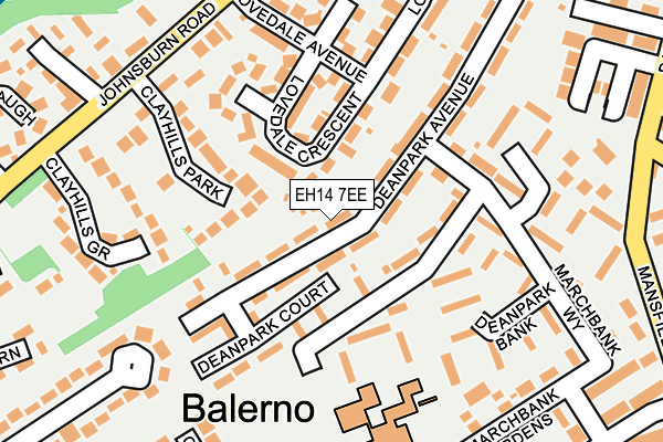 EH14 7EE map - OS OpenMap – Local (Ordnance Survey)