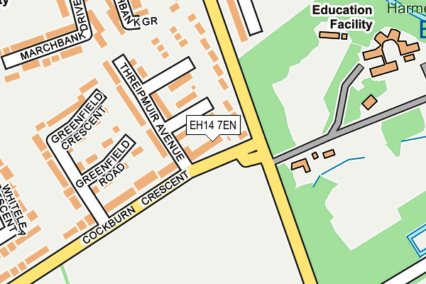 EH14 7EN map - OS OpenMap – Local (Ordnance Survey)