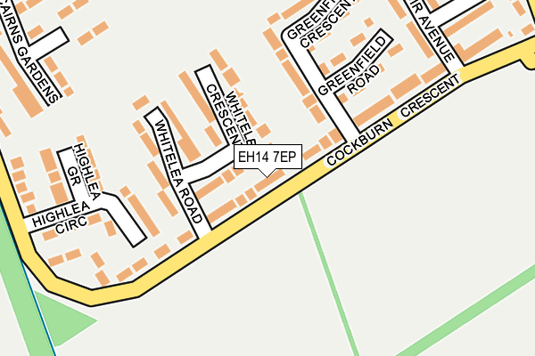 EH14 7EP map - OS OpenMap – Local (Ordnance Survey)