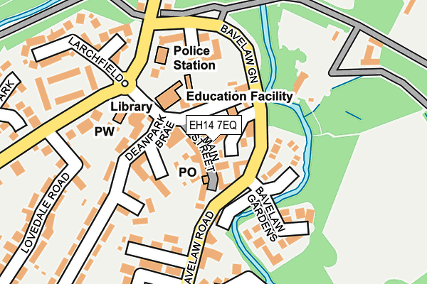 EH14 7EQ map - OS OpenMap – Local (Ordnance Survey)