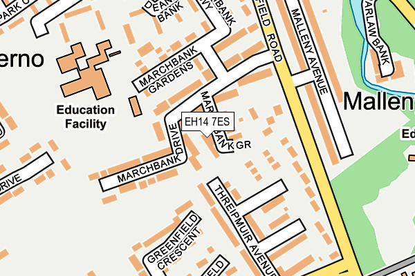 EH14 7ES map - OS OpenMap – Local (Ordnance Survey)