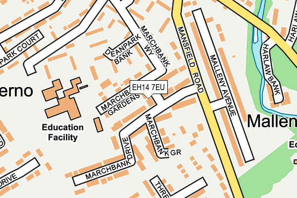 EH14 7EU map - OS OpenMap – Local (Ordnance Survey)