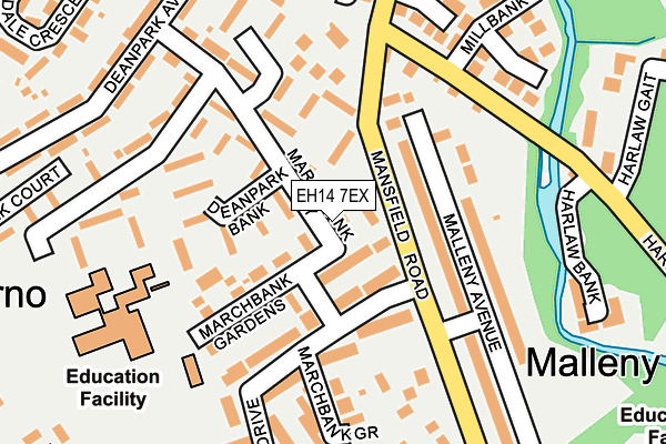 EH14 7EX map - OS OpenMap – Local (Ordnance Survey)