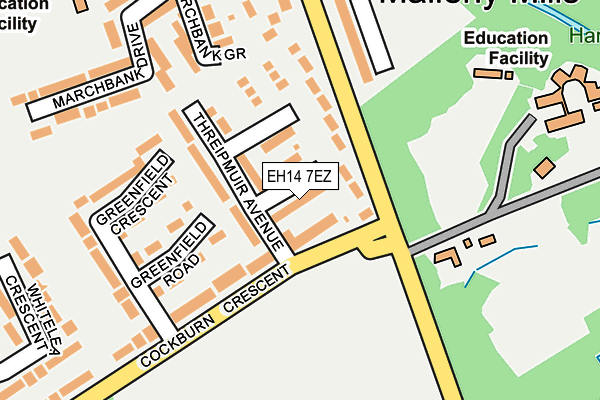 EH14 7EZ map - OS OpenMap – Local (Ordnance Survey)