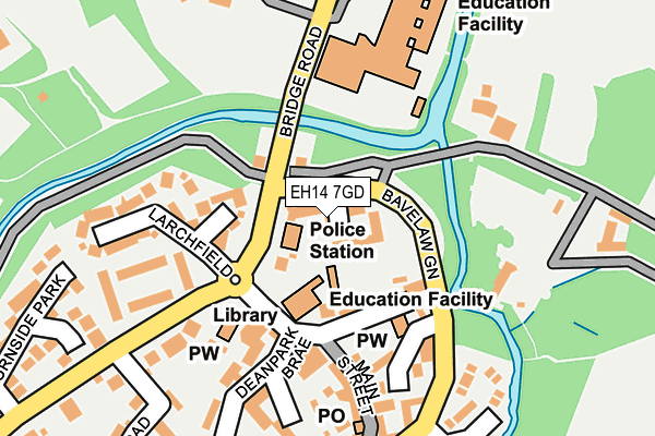 EH14 7GD map - OS OpenMap – Local (Ordnance Survey)