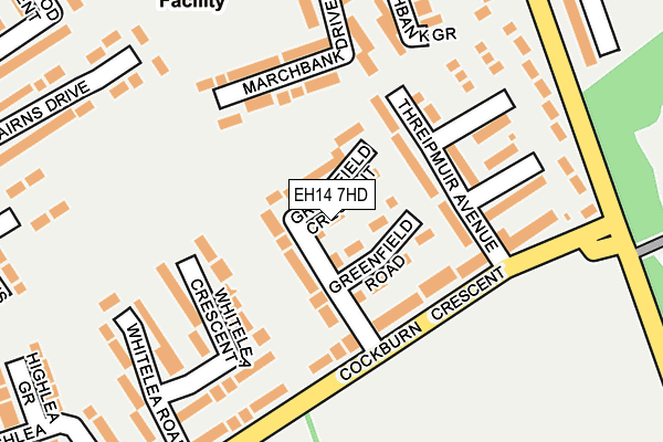 EH14 7HD map - OS OpenMap – Local (Ordnance Survey)