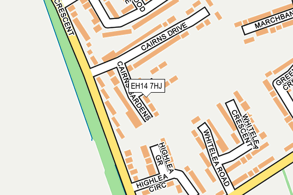 EH14 7HJ map - OS OpenMap – Local (Ordnance Survey)