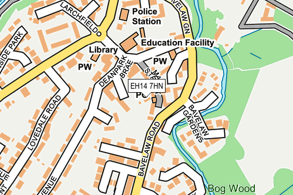 EH14 7HN map - OS OpenMap – Local (Ordnance Survey)