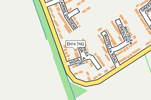 EH14 7HQ map - OS OpenMap – Local (Ordnance Survey)