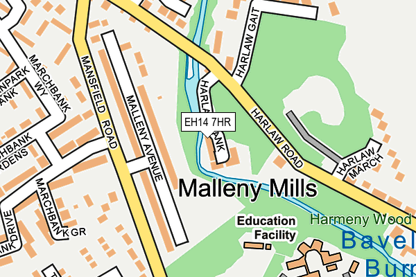 EH14 7HR map - OS OpenMap – Local (Ordnance Survey)