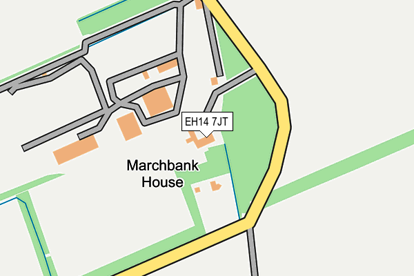 EH14 7JT map - OS OpenMap – Local (Ordnance Survey)