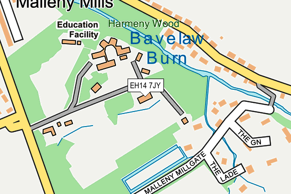 EH14 7JY map - OS OpenMap – Local (Ordnance Survey)