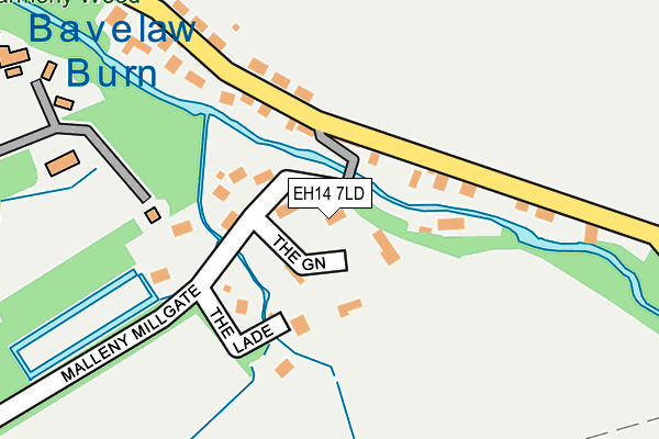 EH14 7LD map - OS OpenMap – Local (Ordnance Survey)
