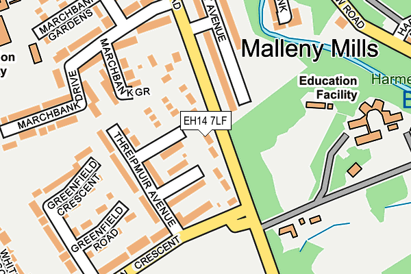 EH14 7LF map - OS OpenMap – Local (Ordnance Survey)