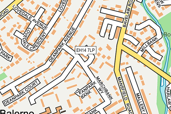 EH14 7LP map - OS OpenMap – Local (Ordnance Survey)