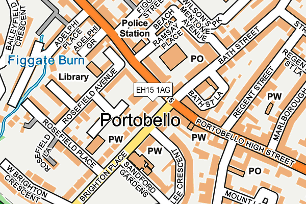 EH15 1AG map - OS OpenMap – Local (Ordnance Survey)