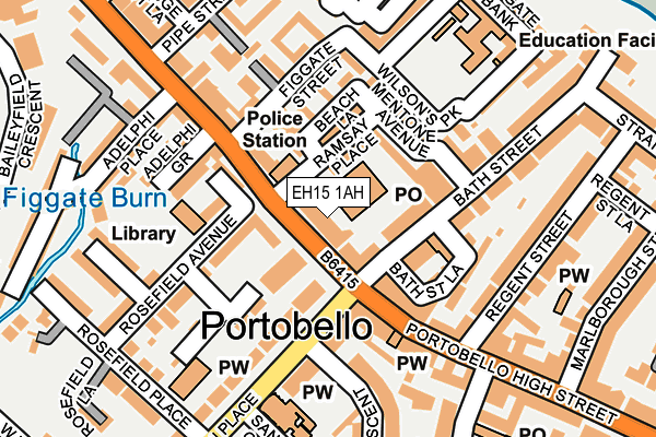 EH15 1AH map - OS OpenMap – Local (Ordnance Survey)