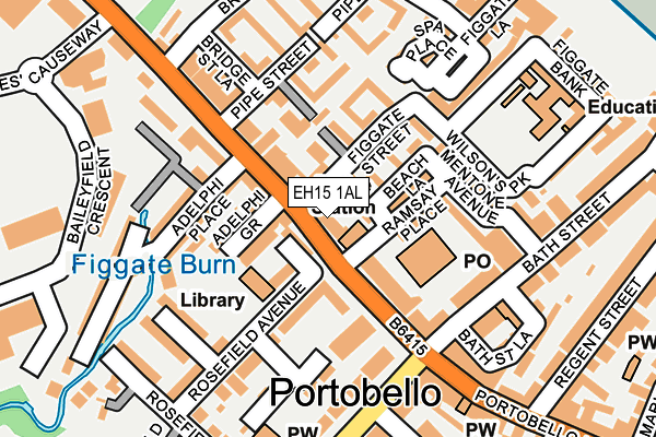 EH15 1AL map - OS OpenMap – Local (Ordnance Survey)