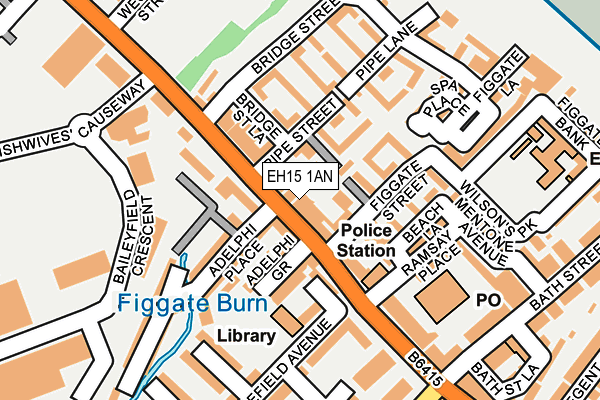 EH15 1AN map - OS OpenMap – Local (Ordnance Survey)