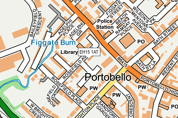 EH15 1AT map - OS OpenMap – Local (Ordnance Survey)