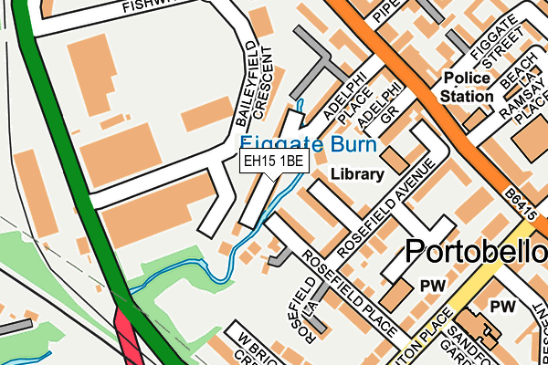 EH15 1BE map - OS OpenMap – Local (Ordnance Survey)