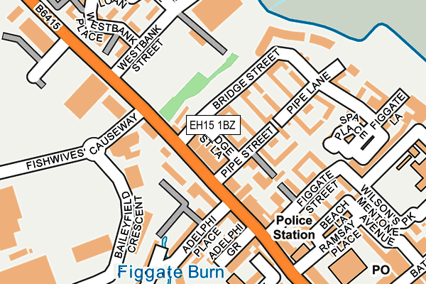 EH15 1BZ map - OS OpenMap – Local (Ordnance Survey)