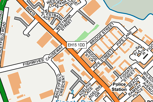 EH15 1DD map - OS OpenMap – Local (Ordnance Survey)