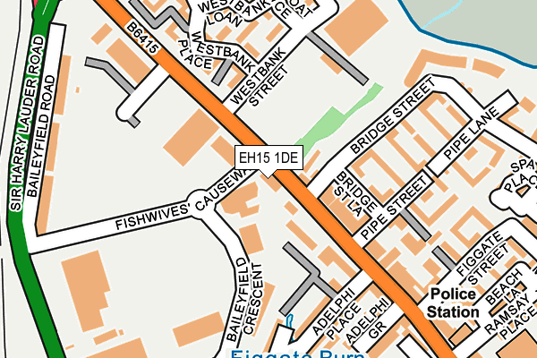 EH15 1DE map - OS OpenMap – Local (Ordnance Survey)