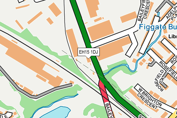 EH15 1DJ map - OS OpenMap – Local (Ordnance Survey)