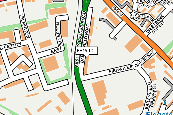 EH15 1DL map - OS OpenMap – Local (Ordnance Survey)