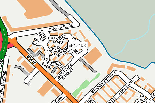 EH15 1DR map - OS OpenMap – Local (Ordnance Survey)