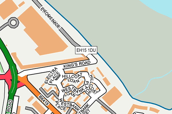 EH15 1DU map - OS OpenMap – Local (Ordnance Survey)