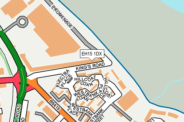 EH15 1DX map - OS OpenMap – Local (Ordnance Survey)