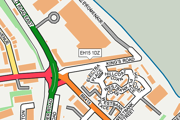 EH15 1DZ map - OS OpenMap – Local (Ordnance Survey)