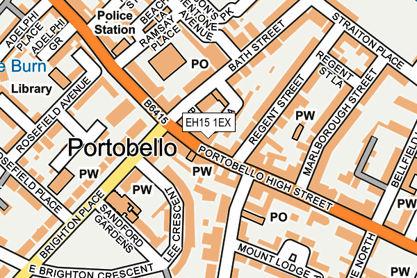 EH15 1EX map - OS OpenMap – Local (Ordnance Survey)