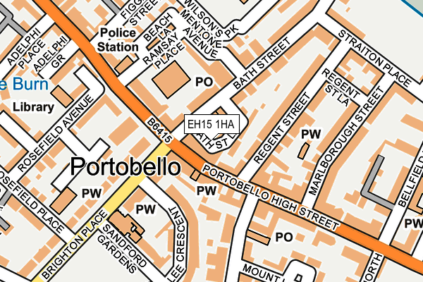 EH15 1HA map - OS OpenMap – Local (Ordnance Survey)