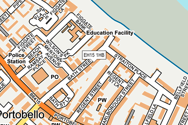 EH15 1HB map - OS OpenMap – Local (Ordnance Survey)