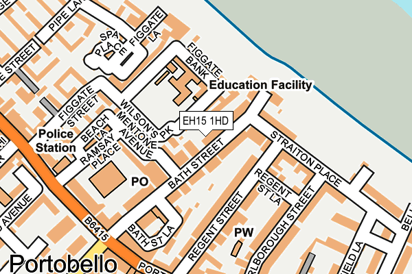 EH15 1HD map - OS OpenMap – Local (Ordnance Survey)