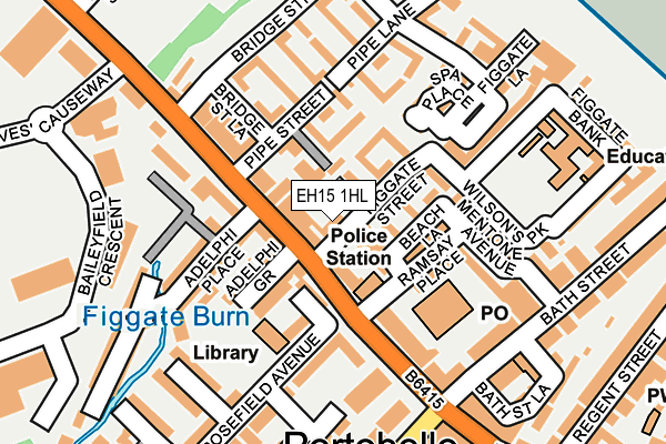 EH15 1HL map - OS OpenMap – Local (Ordnance Survey)