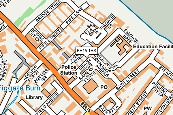 EH15 1HS map - OS OpenMap – Local (Ordnance Survey)