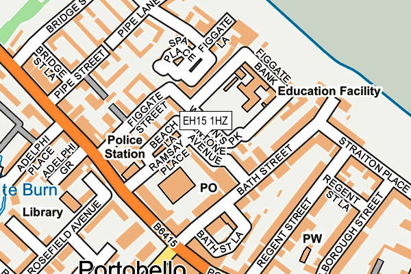 EH15 1HZ map - OS OpenMap – Local (Ordnance Survey)