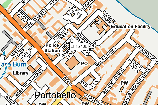 EH15 1JE map - OS OpenMap – Local (Ordnance Survey)
