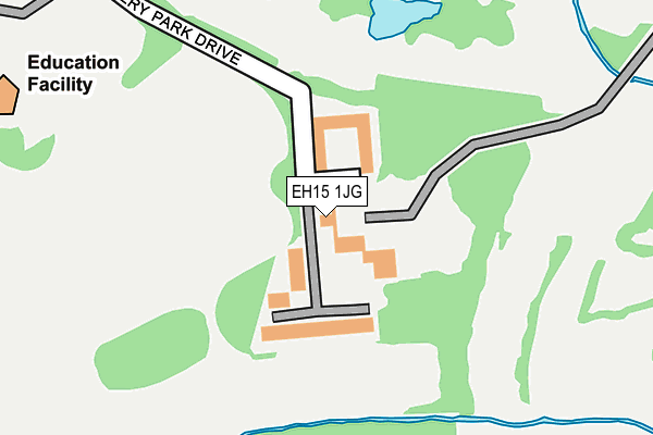 EH15 1JG map - OS OpenMap – Local (Ordnance Survey)