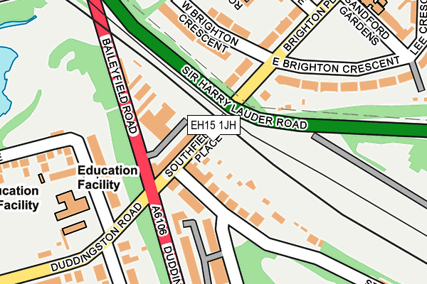 EH15 1JH map - OS OpenMap – Local (Ordnance Survey)