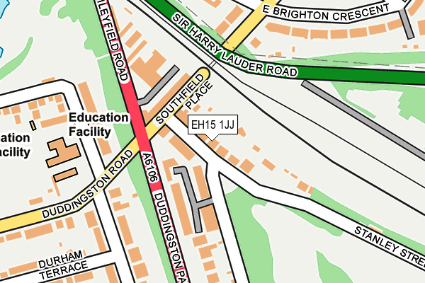 EH15 1JJ map - OS OpenMap – Local (Ordnance Survey)